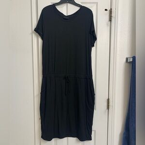 Black TShirt Style Casual Dress XL